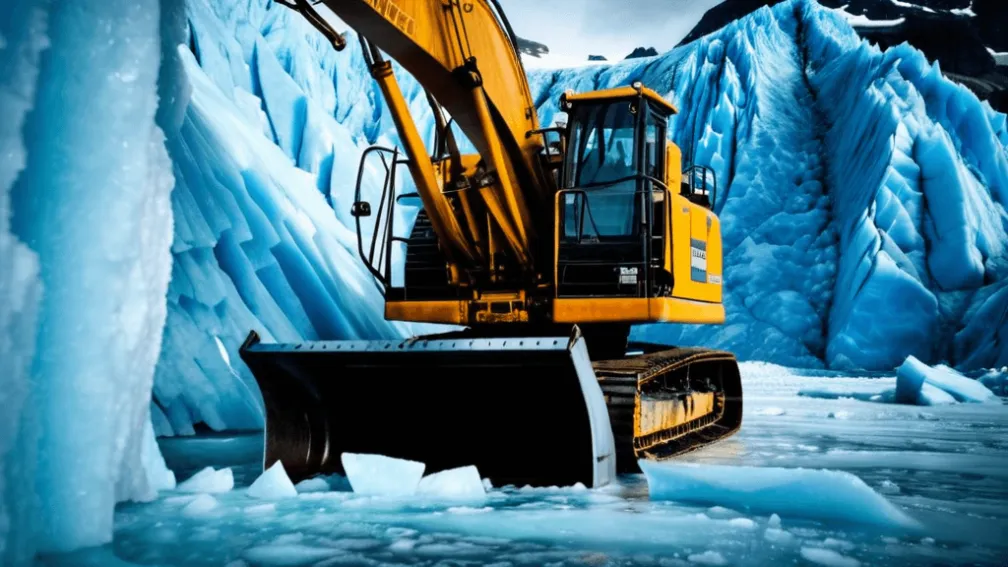 Признание в разрушении ледника: Как экскаватор "разгромил" ледник Лез-Дез-Альп