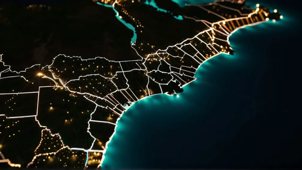 Символическое изображение геополитического влияния в ландшафте Латинской Америки