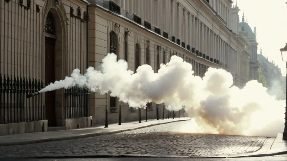 Дым над Парижем: Необычная сцена у Национальной ассамблеи