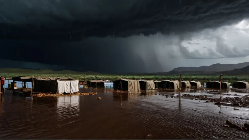 Проливные дожди усугубляют страдания перемещенных лиц в Газе: "Боюсь дождя, как войны"