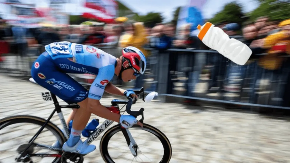 Paris-Roubaix: Зритель бросил флягу во Ван дер Пула (видео)
