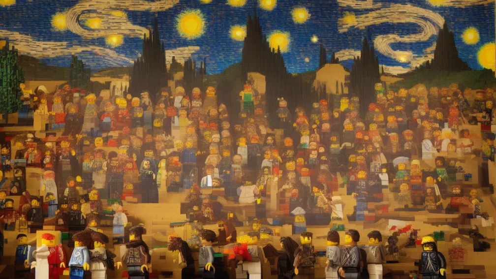 Выставка LEGO-арта в Бордо: Мировые шедевры из конструктора