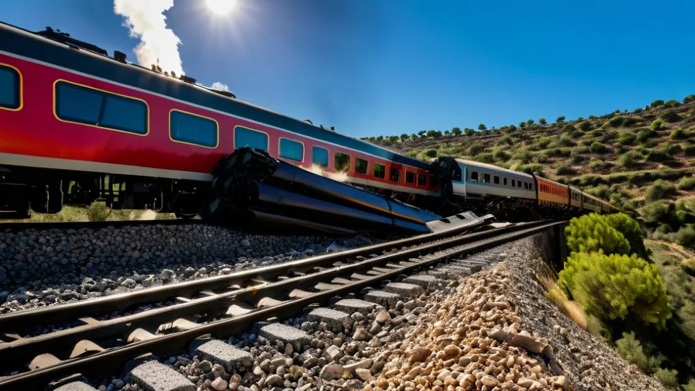 Авария на железнодорожных путях в Испании: изображения эвакуационных сил