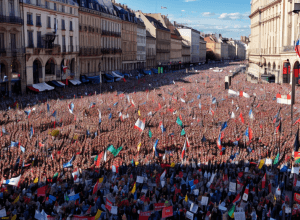 Марин Ле Пен призывает к отставке правительства на предвыборном митинге во Франции