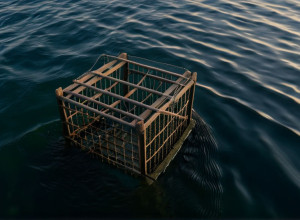 Ученые заинтригованы: волчица в Канаде использует ловушку для крабов как инструмент