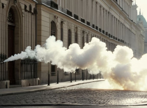 Дым над Парижем: Необычная сцена у Национальной ассамблеи