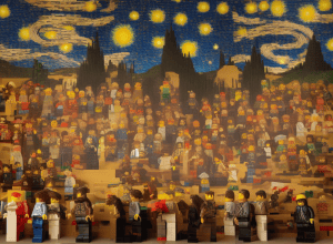 Выставка LEGO-арта в Бордо: Мировые шедевры из конструктора